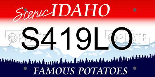 S419LO Idaho License Plate