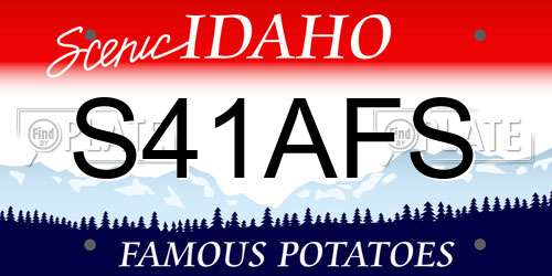 S41AFS Idaho License Plate