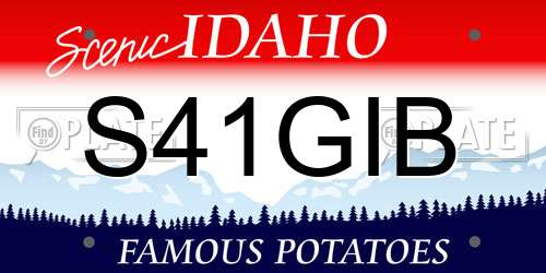 S41GIB Idaho License Plate