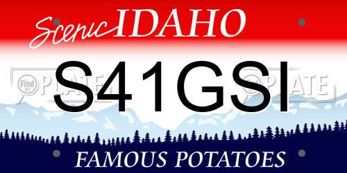 S41GSI Idaho License Plate