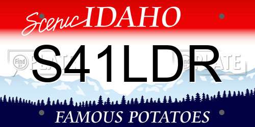 S41LDR Idaho License Plate