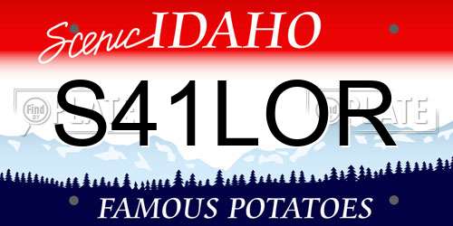 S41LOR Idaho License Plate