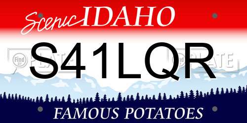 S41LQR Idaho License Plate
