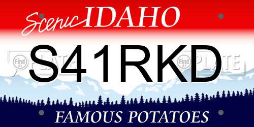 S41RKD Idaho License Plate