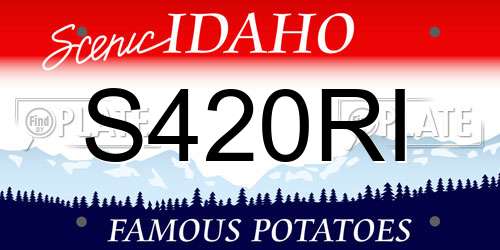 S420RI Idaho License Plate