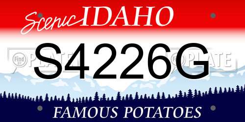 S4226G Idaho License Plate