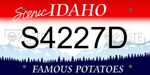 S4227D Idaho License Plate