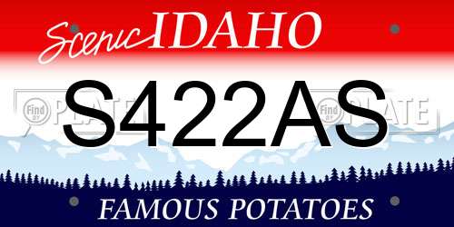 S422AS Idaho License Plate