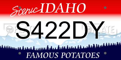 S422DY Idaho License Plate