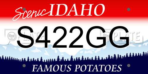 S422GG Idaho License Plate