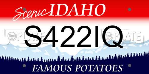 S422IQ Idaho License Plate