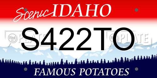 S422TO Idaho License Plate