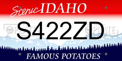 S422ZD Idaho License Plate