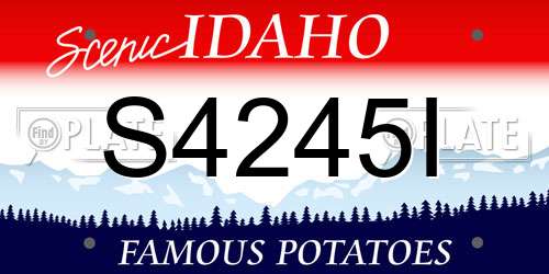 S4245I Idaho License Plate