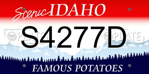 S4277D Idaho License Plate