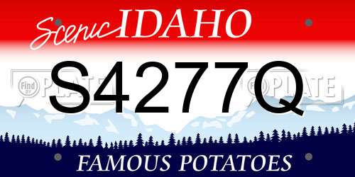 S4277Q Idaho License Plate