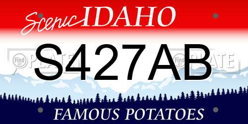 S427AB Idaho License Plate
