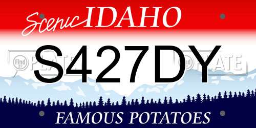 S427DY Idaho License Plate