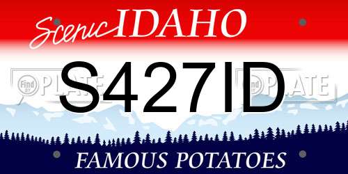 S427ID Idaho License Plate