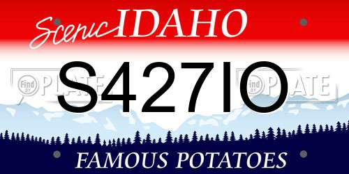 S427IO Idaho License Plate
