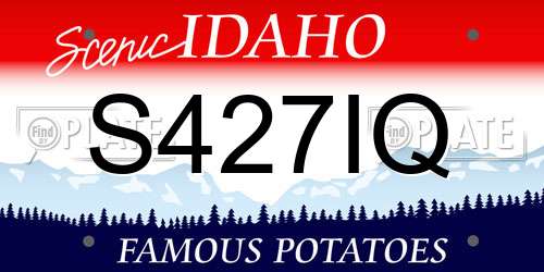 S427IQ Idaho License Plate