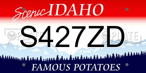 S427ZD Idaho License Plate