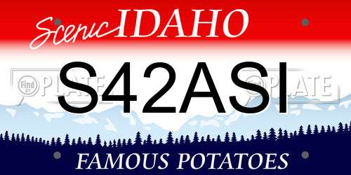 S42ASI Idaho License Plate