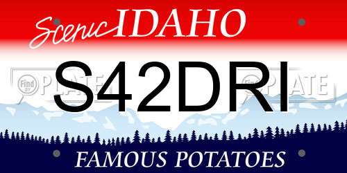 S42DRI Idaho License Plate