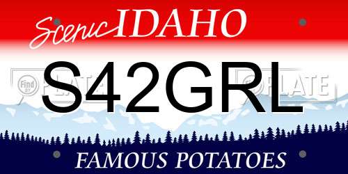 S42GRL Idaho License Plate