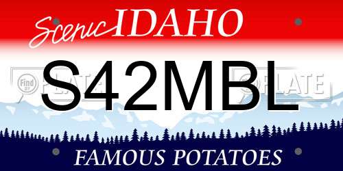 S42MBL Idaho License Plate