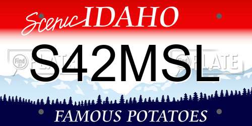 S42MSL Idaho License Plate