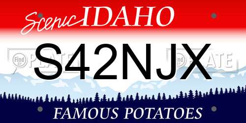 S42NJX Idaho License Plate