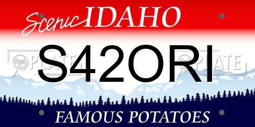 S42ORI Idaho License Plate