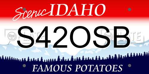 S42OSB Idaho License Plate