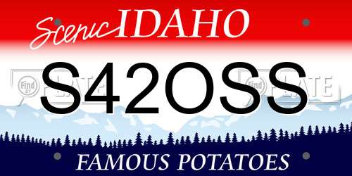 S42OSS Idaho License Plate