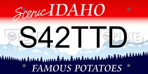 S42TTD Idaho License Plate