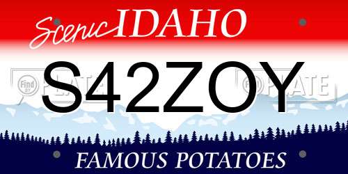 S42ZOY Idaho License Plate
