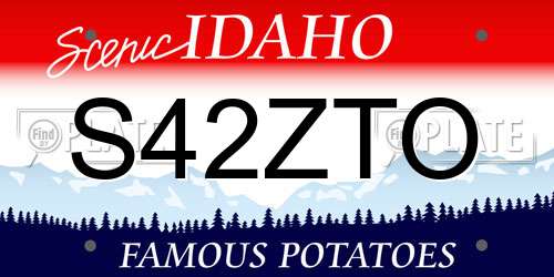 S42ZTO Idaho License Plate