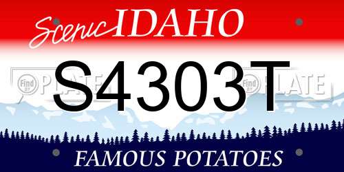 S4303T Idaho License Plate