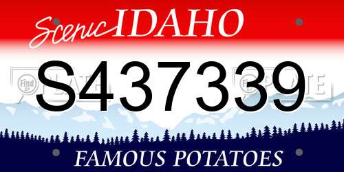 S437339 Idaho License Plate