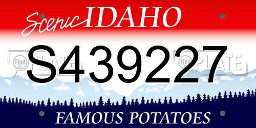 S439227 Idaho License Plate