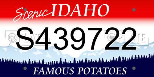 S439722 Idaho License Plate