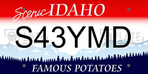 S43YMD Idaho License Plate