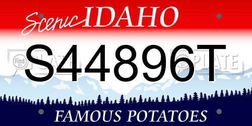 S44896T Idaho License Plate
