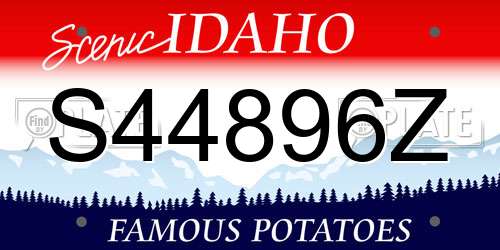 S44896Z Idaho License Plate