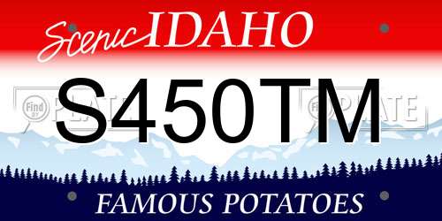 S450TM Idaho License Plate