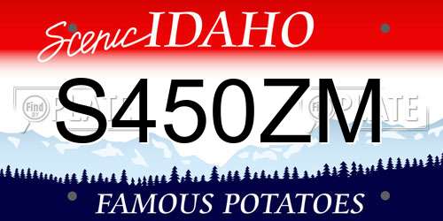 S450ZM Idaho License Plate