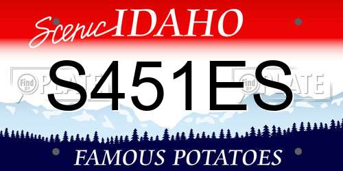 S451ES Idaho License Plate