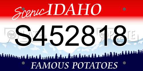 S452818 Idaho License Plate