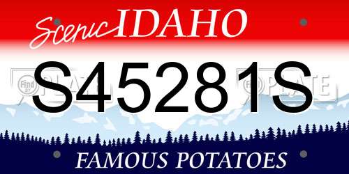 S45281S Idaho License Plate